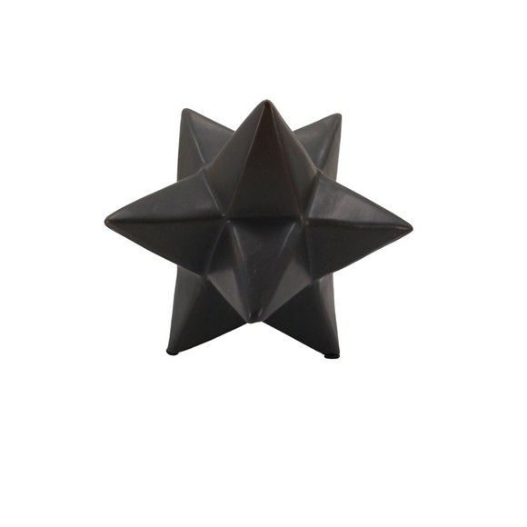 Geometric Shape Merkaba Star Sculpture Ceramic Figurine Tabletop Home Office - Picture 1 of 7